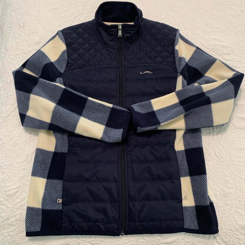 Ralph Lauren Active - blue & off white jacket, Med